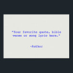 Póster Crear su propia cotización<br><div class="desc">Crea tu propio arte de pared poster de cita personalizado. Incluye tipografía minimalista de máquina de escribir.</div>