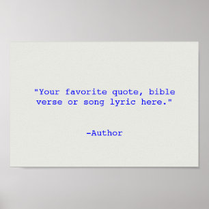 Póster Crear su propia cotización