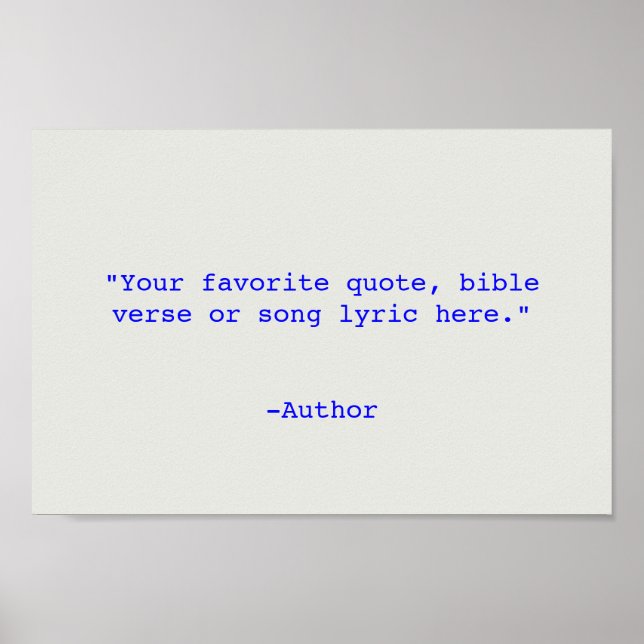 Póster Crear su propia cotización (Frente)