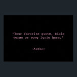 Póster Crear su propia cotización<br><div class="desc">Crea tu propio arte de pared poster de cita personalizado. Incluye tipografía minimalista de máquina de escribir.</div>