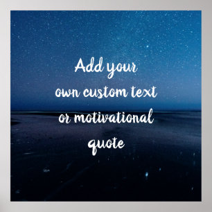 Póster Crear su propia cotización Personalizado - Cielo n