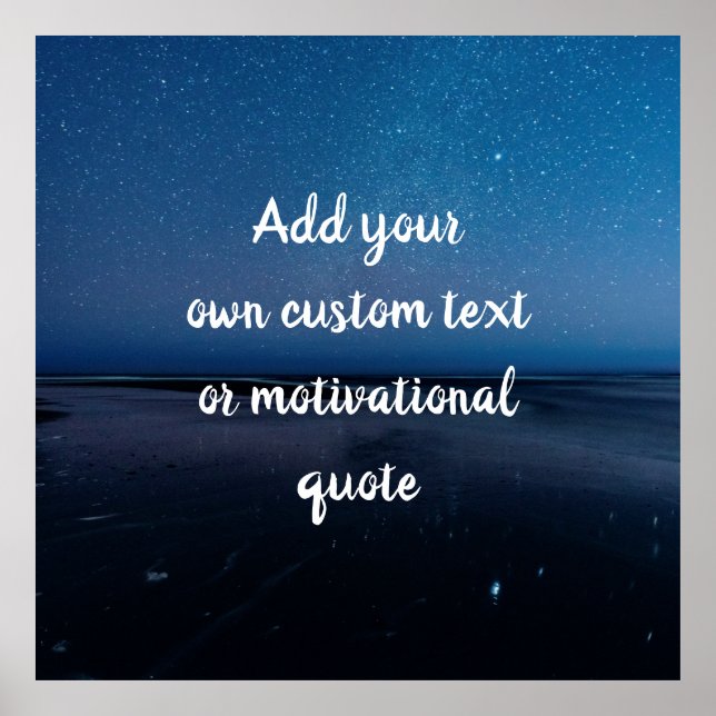 Póster Crear su propia cotización Personalizado - Cielo n (Frente)