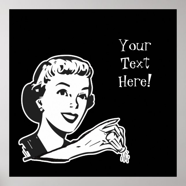 Póster Crear su propia Personalizado Retro Salty Lady (Frente)