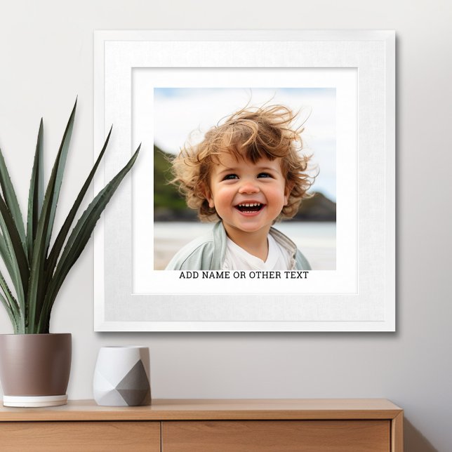 Póster Crear su propio borde blanco de galería de fotos (Personalized Wall Art with a Photo and Custom Text)