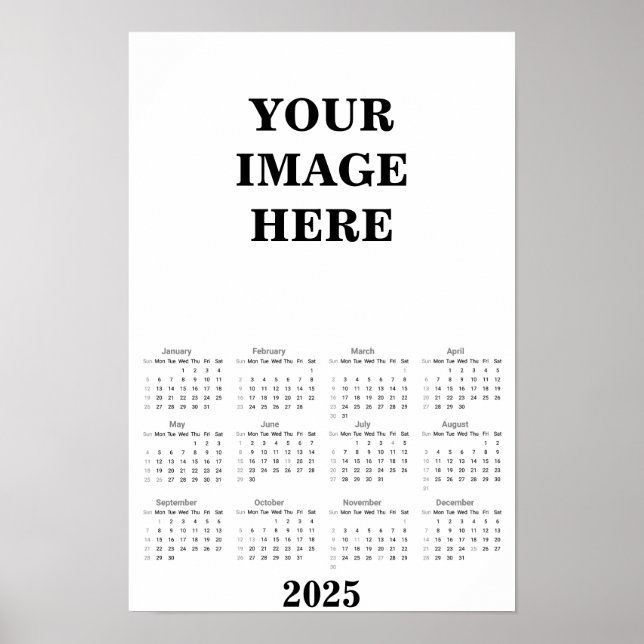 Póster Crear su propio calendario 2025 (Frente)