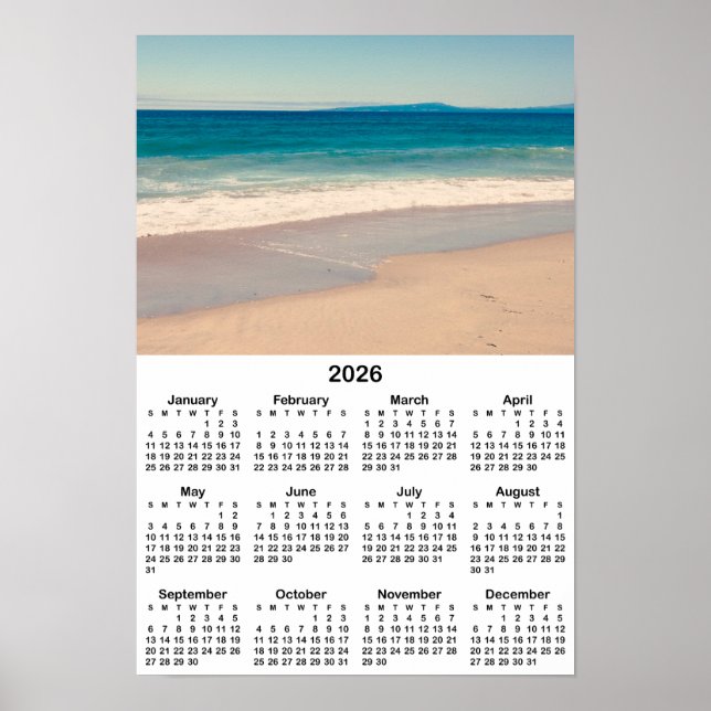 Póster Crear su propio calendario de fotos 2026 de 13x19 (Frente)