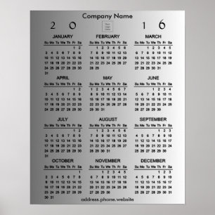 Póster Crear su propio calendario de promoción de negocio