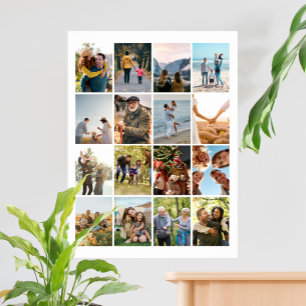 Póster Crear su propio Collage de fotos 16 personalizado
