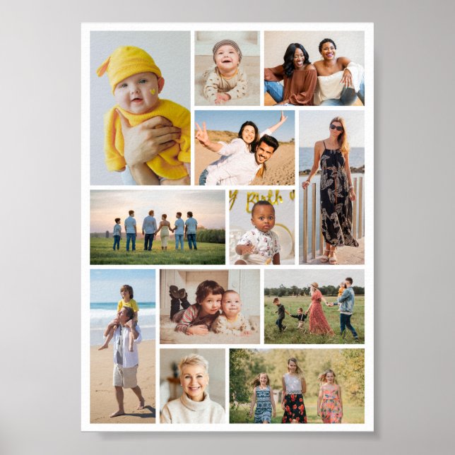 Póster Crear su propio Collage de fotos de 12 (Frente)