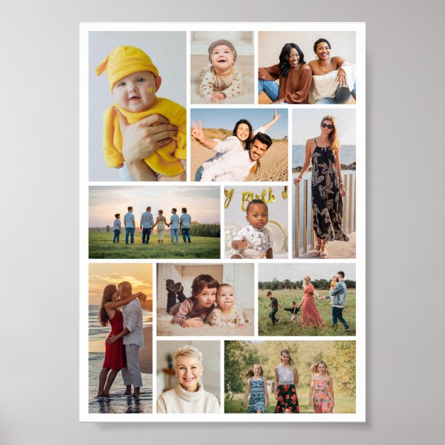 Póster Crear su propio Collage de fotos de 12 (Frente)