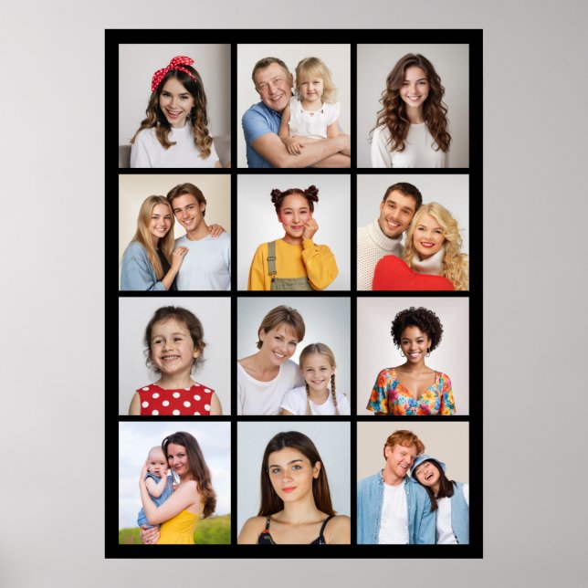 Póster Crear su propio Collage de fotos de 12 (Frente)