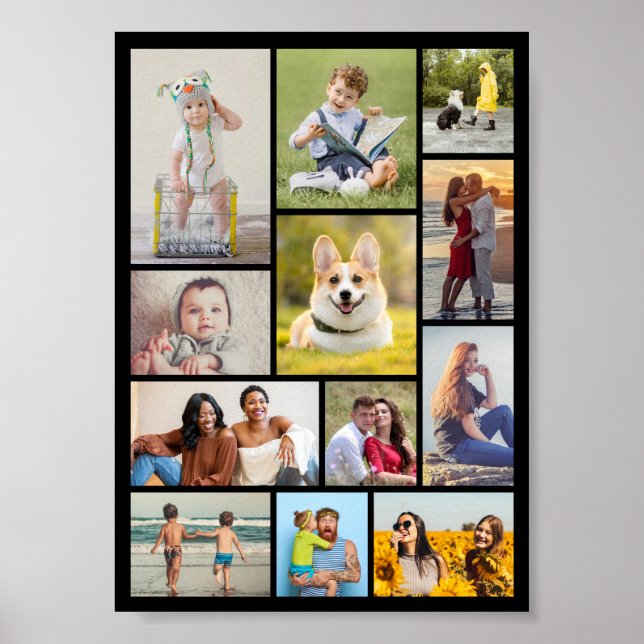 Póster Crear su propio Collage de fotos de 12 (Frente)