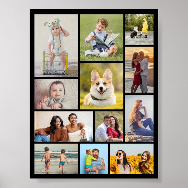 Póster Crear su propio Collage de fotos de 12 (Frente)