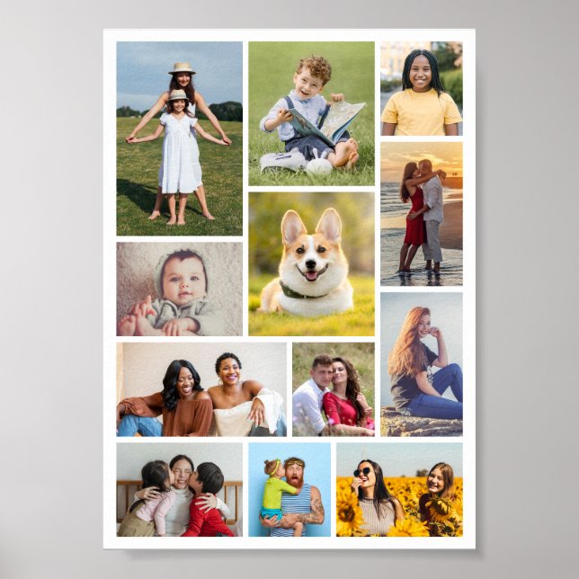 Póster Crear su propio Collage de fotos de 12 (Frente)
