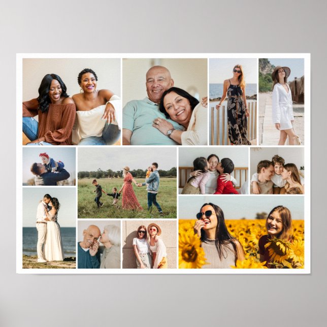 Póster Crear su propio Collage de fotos de 12 (Frente)
