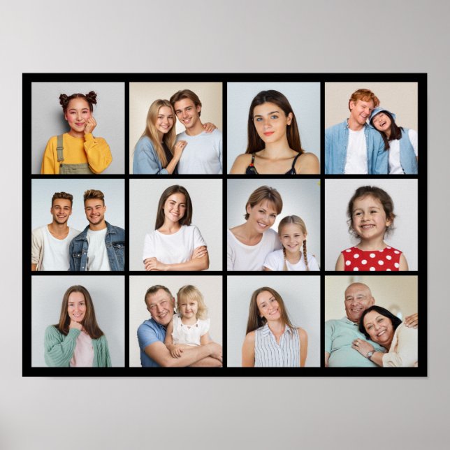 Póster Crear su propio Collage de fotos de 12 (Frente)