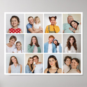 Póster Crear su propio Collage de fotos de 12