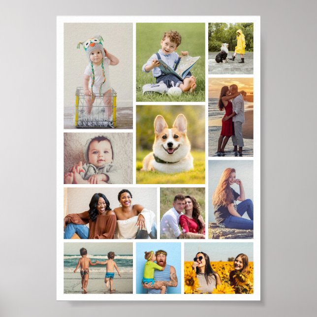 Póster Crear su propio Collage de fotos de 12 (Frente)