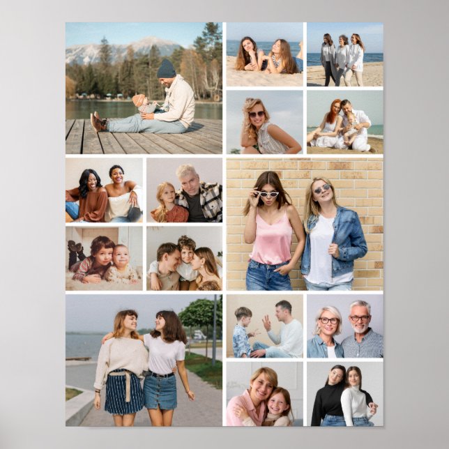 Póster Crear su propio Collage de fotos de 15 (Frente)