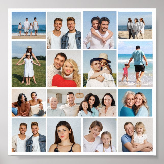 Póster Crear su propio Collage de fotos de 15 (Frente)