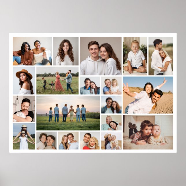 Póster Crear su propio Collage de fotos de 20 (Frente)