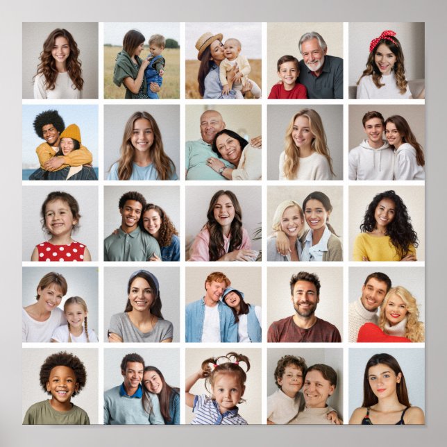 Póster Crear su propio Collage de fotos de 25 (Frente)