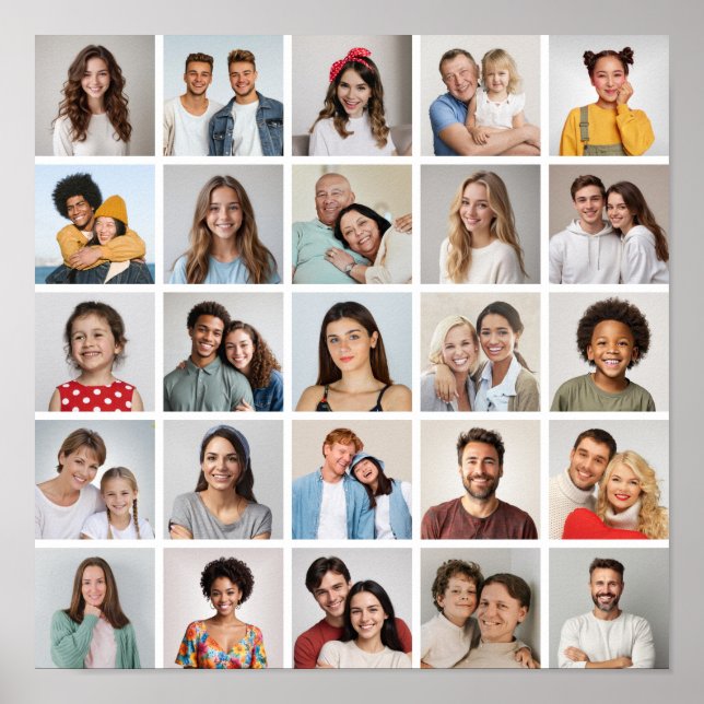 Póster Crear su propio Collage de fotos de 25 (Frente)