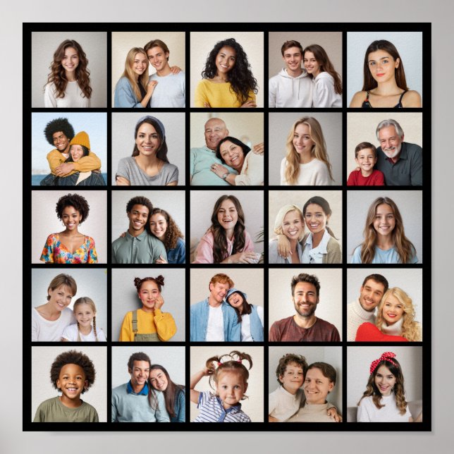Póster Crear su propio Collage de fotos de 25 (Frente)