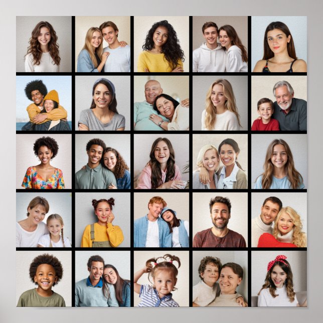 Póster Crear su propio Collage de fotos de 25 (Frente)