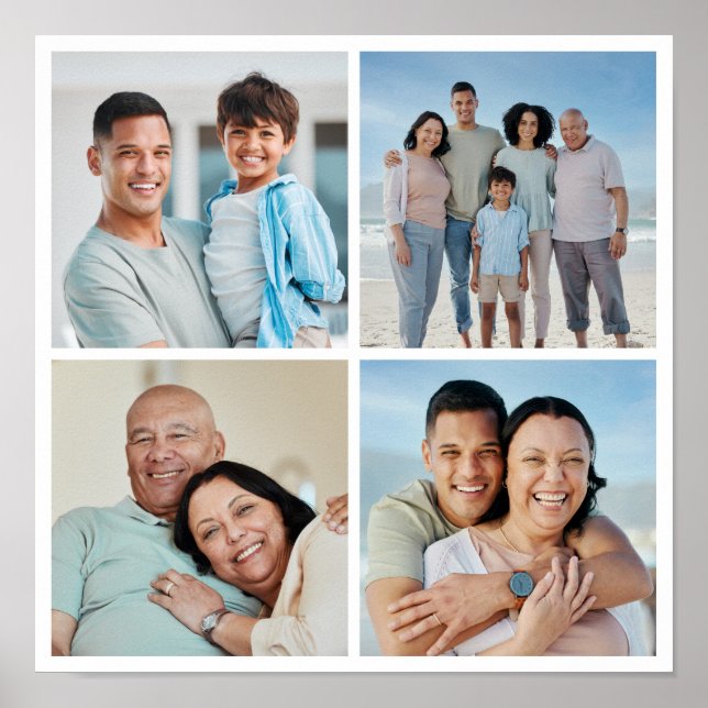 Póster Crear su propio Collage de fotos de 4 (Frente)
