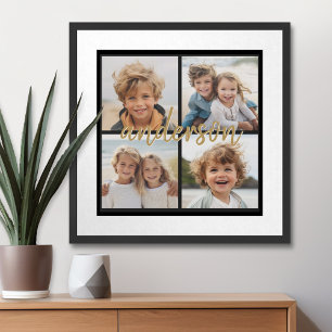 Póster Crear su propio Collage de fotos de 4 - Nombre de 