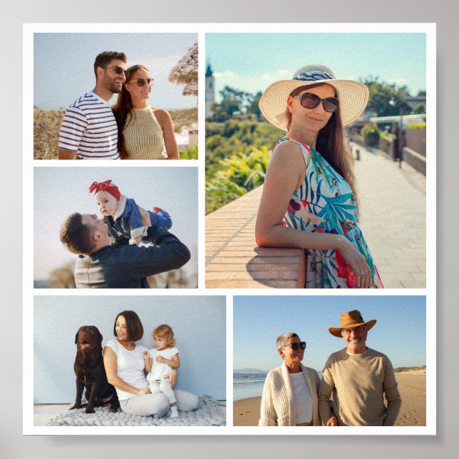 Póster Crear su propio Collage de fotos de 5 (Frente)