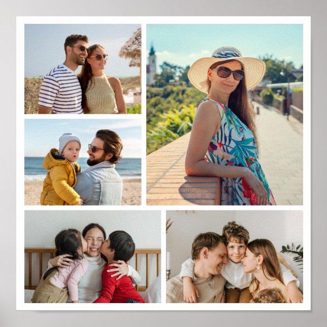 Póster Crear su propio Collage de fotos de 5 (Frente)