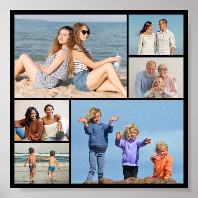 Póster Crear su propio Collage de fotos de 6 (Frente)