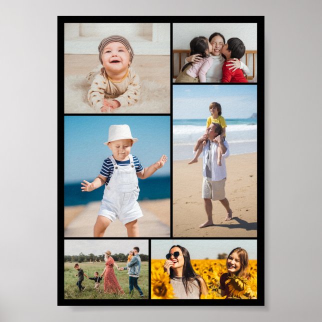 Póster Crear su propio Collage de fotos de 6 (Frente)