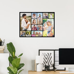 Póster Crear su propio Collage de fotos de esquinas redon