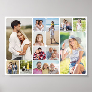 Póster Crear su propio Collage de fotos de esquinas redon