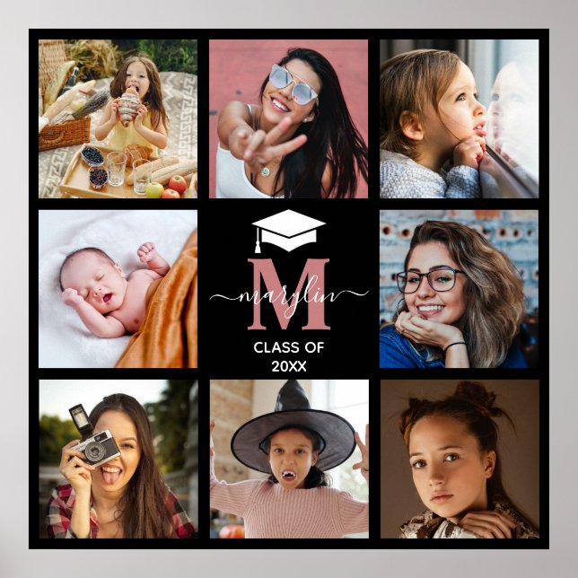 Póster Crear su propio Collage de fotos de monograma de g (Frente)