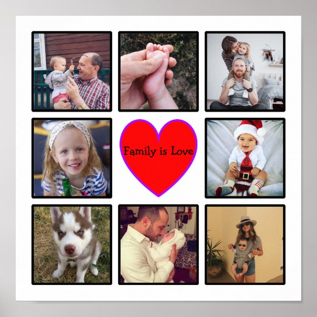 Póster Crear su propio Collage de fotos Personalizado con (Frente)