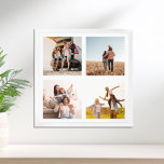 Póster Crear su propio cuadrado de 4 Collages de fotos<br><div class="desc">Crea tu propio poster de collage de fotos personalizado con 4 de tus fotos favoritas.</div>