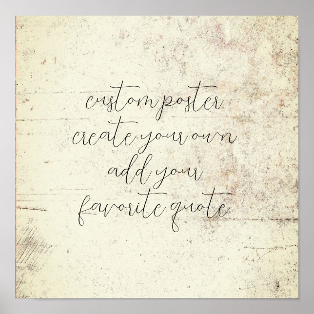 Póster crear su propio estilo de época gris angustiado (Frente)