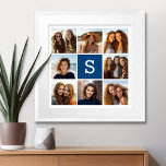 Póster Crear su propio monograma de Personalizado de Inst<br><div class="desc">Añade 8 fotos y texto personalizado para hacer un toque único para tu pared. El arte incluye 8 imágenes alrededor de un cuadro de texto donde se puede agregar un monograma u otro texto.</div>