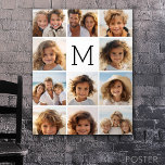Póster Crear su propio monograma de Personalizado de Inst<br><div class="desc">Blanco y negro - Utiliza 11 fotos cuadradas para crear un regalo único y personal. Si necesita ajustar las imágenes,  haga clic en la herramienta personalizar para realizar cambios.</div>