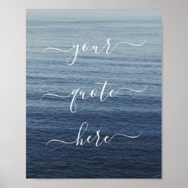 Póster Crear su propio océano de cotización Personalizado