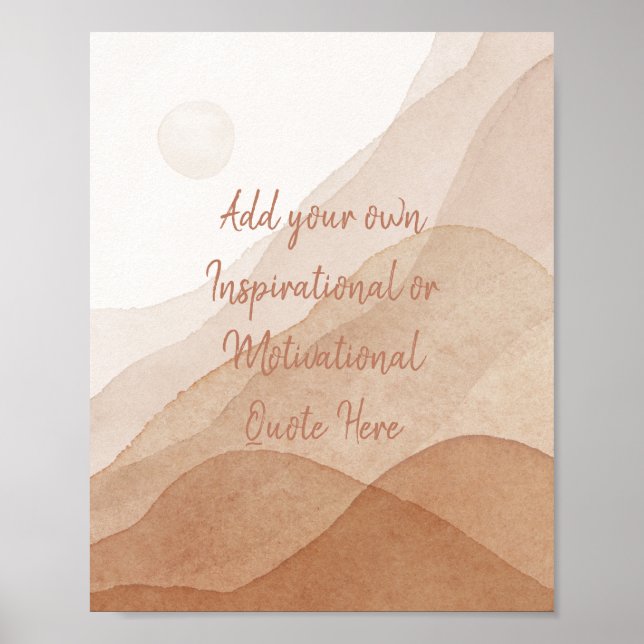 Póster Crear su propio Personalizado Inspirador motivacio (Frente)