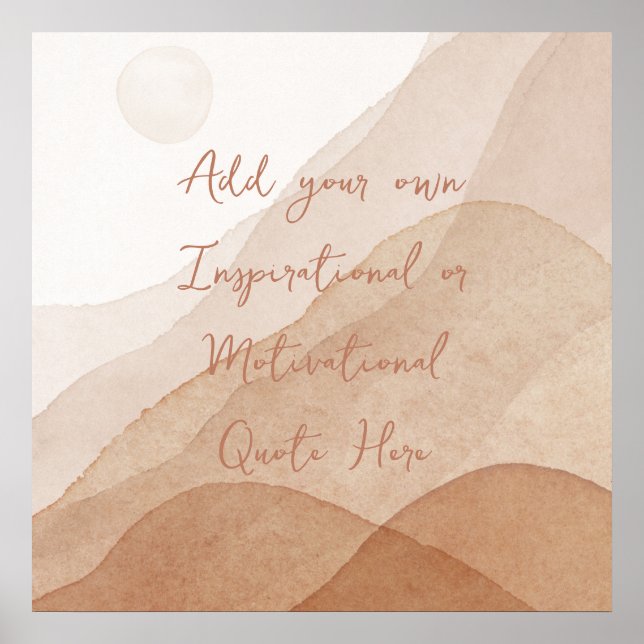 Póster Crear su propio Personalizado Inspirador motivacio (Frente)
