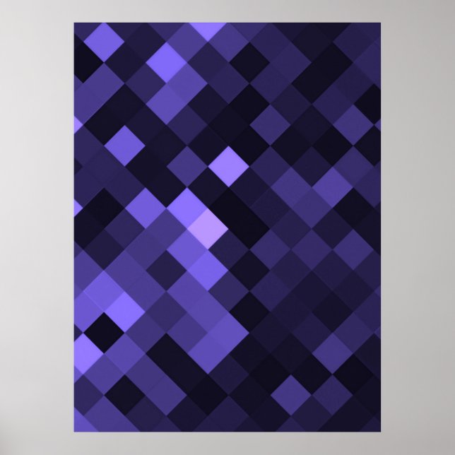 Póster Crear su propio Personalizado Pixel Fondo - Indigo (Frente)