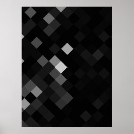Póster Crear su propio Personalizado Pixel Fondo - Negro