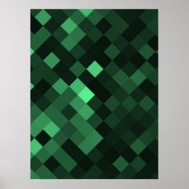 Póster Crear su propio Personalizado Pixel Fondo - Verde