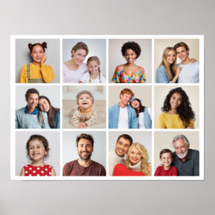 Póster Crear su propio Poster de 12 Collages de fotos